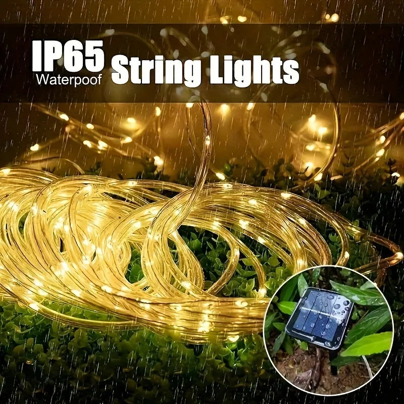 LED Solar String Lights 50/100LED Waterproof Rope Fairy Lights for Outdoor Garden and Patio Decor