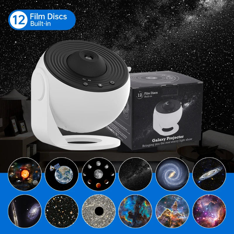 Night Light Galaxy Projector 360° Rotating Starry Sky Lamp for Bedrooms, Weddings & Valentines Gifts