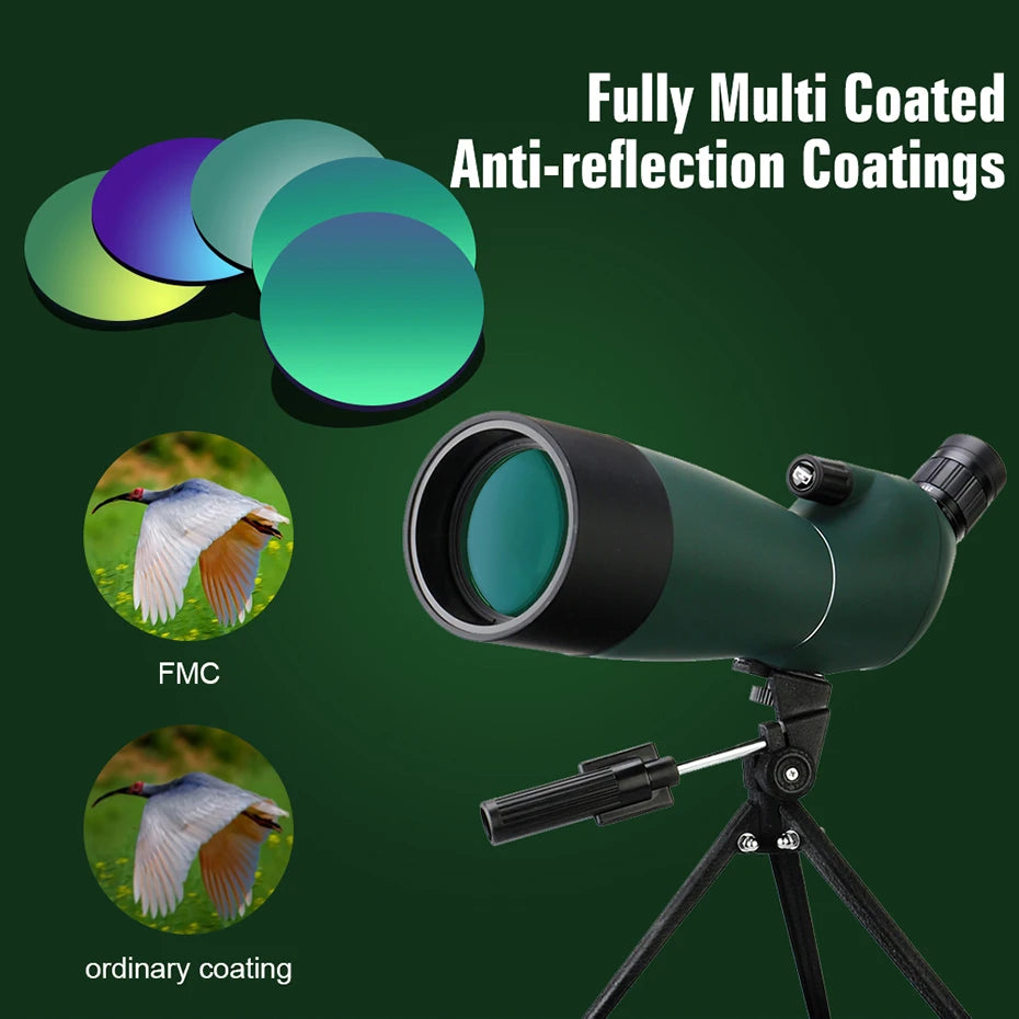 SVBONY 25-75x70 Spotting Scope Monocular Telescope FMC BAK4 Waterproof Zoom for Bird Watching