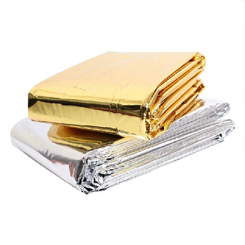 Emergency Thermal Blanket – Waterproof & Windproof Survival Foil Blanket for Camping, Hiking & First Aid