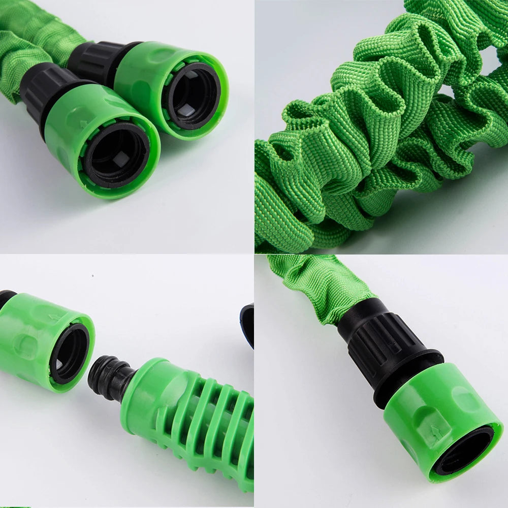 Expandable Garden Hose with Spray Gun & Foam Pot | Flexible Leakproof Hosepipe for Car Wash & Garden