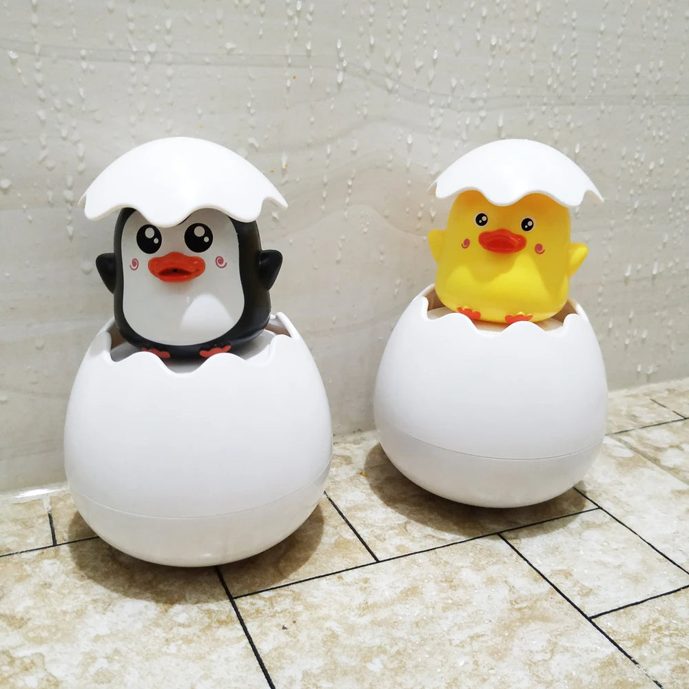 Baby Bathing Toy Water Spray Sprinkler Duck Penguin Egg Bath Shower Swimming Toy for Kids