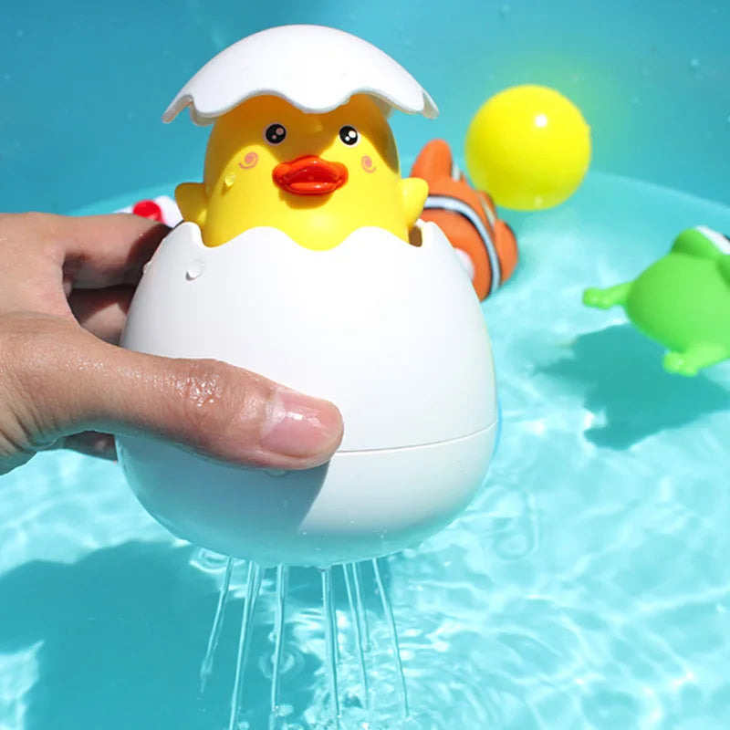 Baby Bathing Toy Water Spray Sprinkler Duck Penguin Egg Bath Shower Swimming Toy for Kids