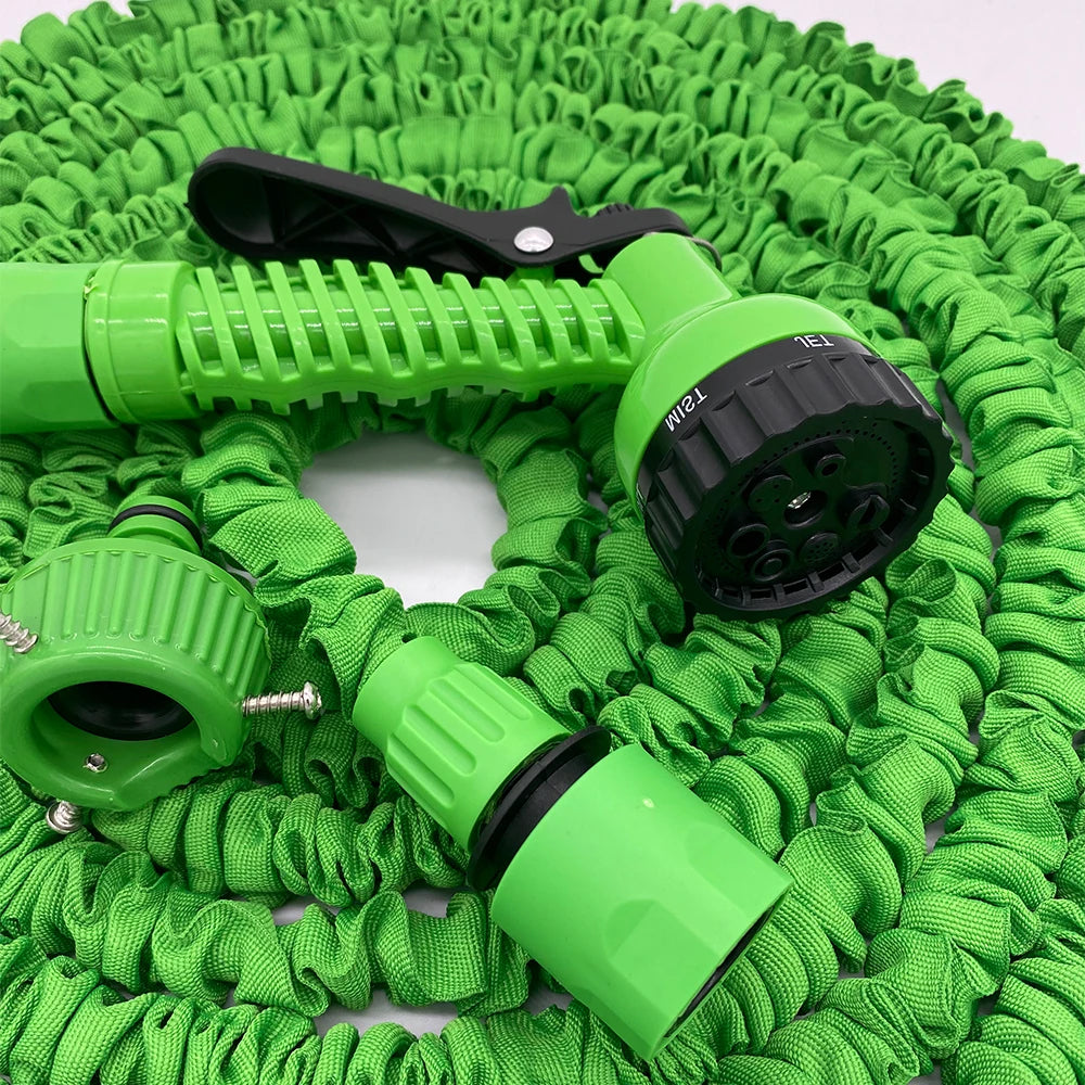 Expandable Garden Hose with Spray Gun & Foam Pot | Flexible Leakproof Hosepipe for Car Wash & Garden