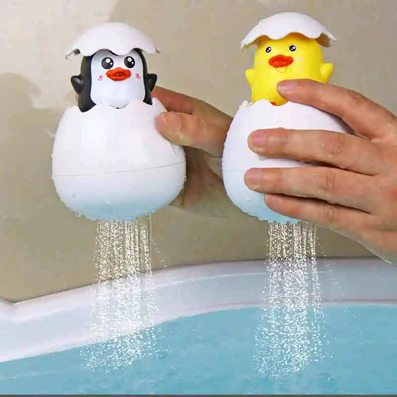 Baby Bathing Toy Water Spray Sprinkler Duck Penguin Egg Bath Shower Swimming Toy for Kids