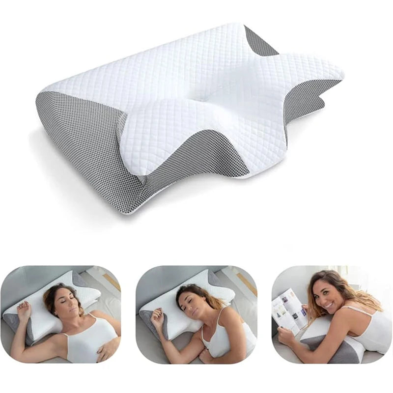 Memory Foam Cervical Pillow – Ergonomic Contour Orthopaedic Neck Pillow for Pain Relief & Support