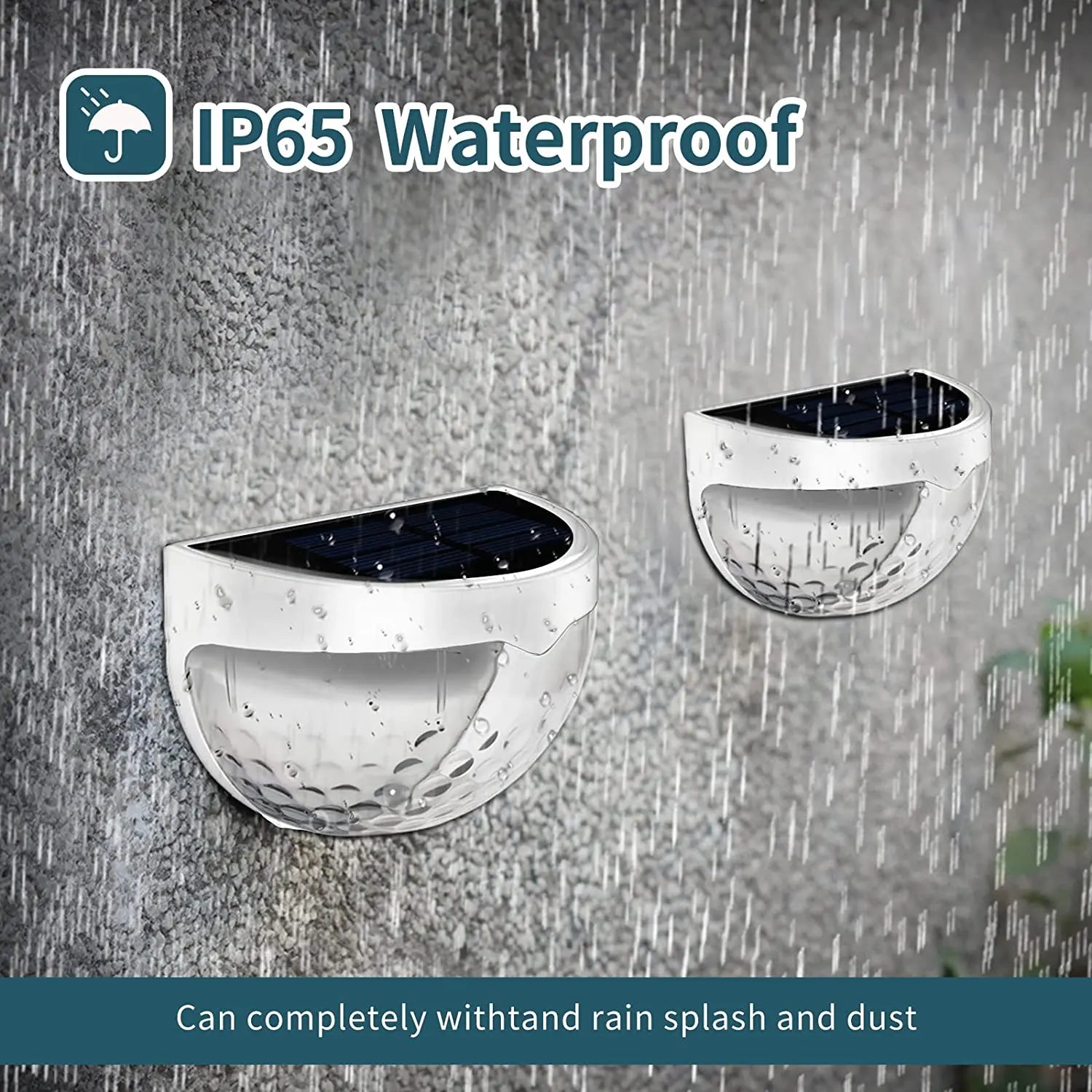 SHUSTAR LED Solar Fence Lights Outdoor Waterproof Wall Lamps for Garden Terrace Path Decoration