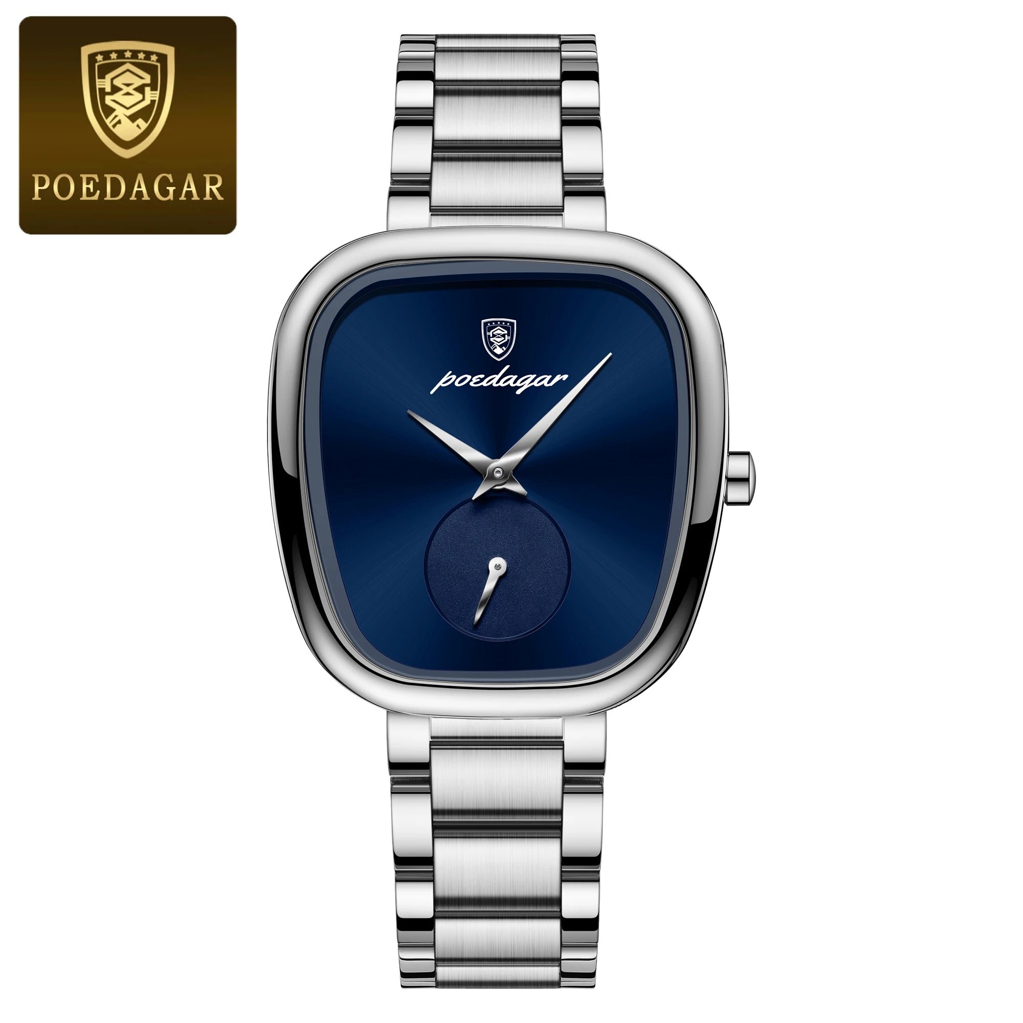 POEDAGAR Luxury Women's Quartz Watch Waterproof Stainless Steel Elegant Ladies Fashion Clock