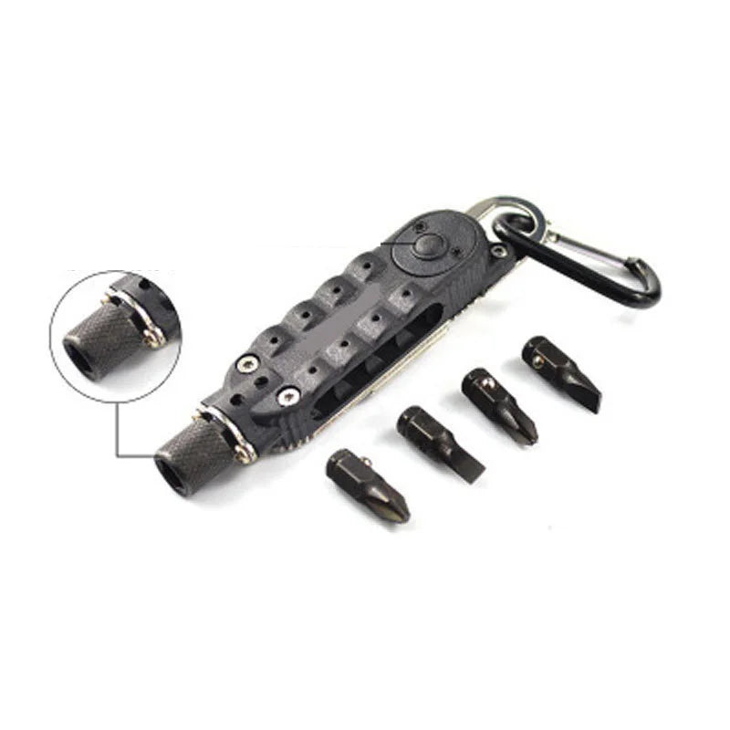 Mini Portable Multifunctional Screwdriver Keychain – Stainless Steel Camping Tool for EDC Survival