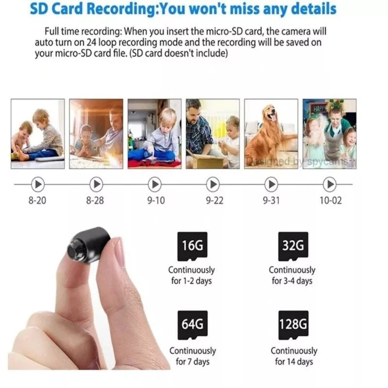 X5 MINI CAMERA – HD 1080P Wireless WIFI Camera, Compact Design, Cyclic Recording, Home and Outdoor