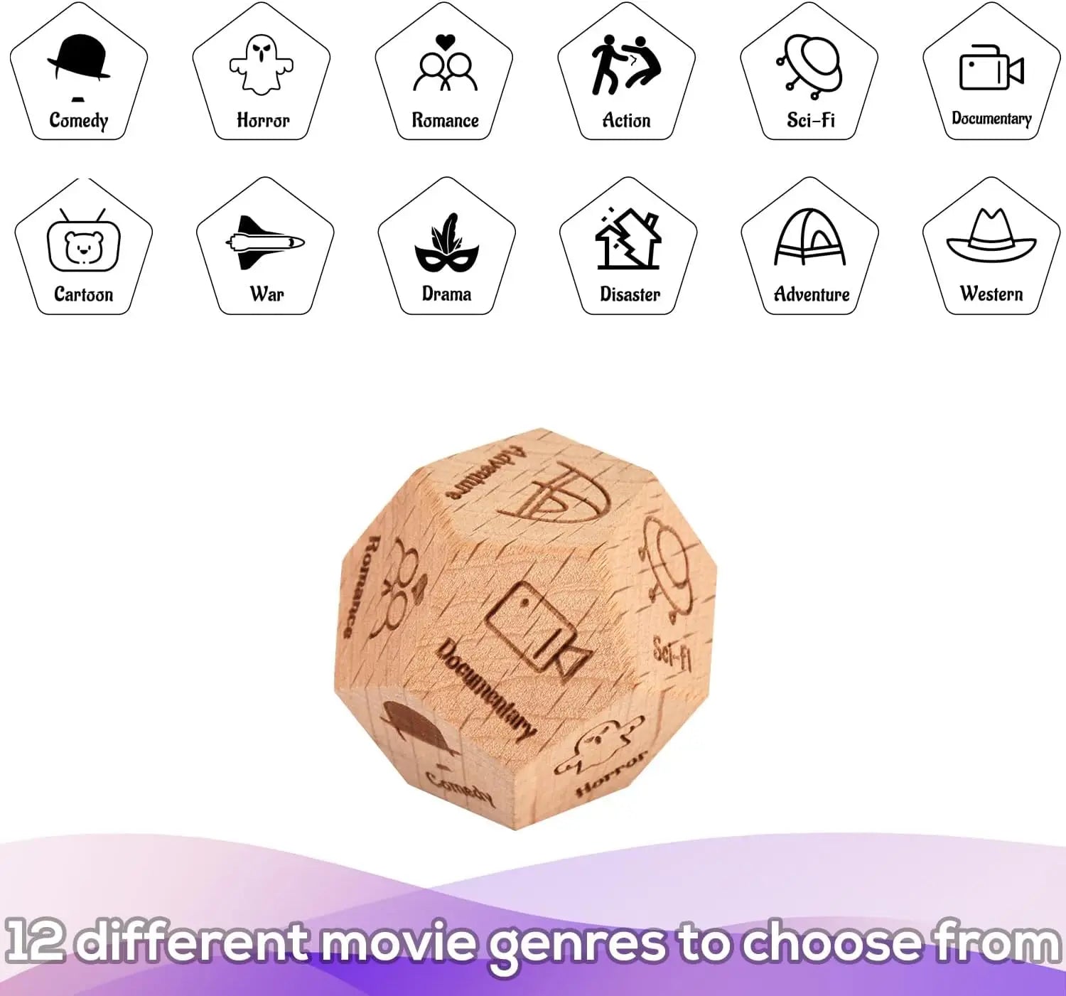 Decision Dice – Fun Food, Movie & Activity Game Set | Unique Gift for Couples, Birthdays & Holidays