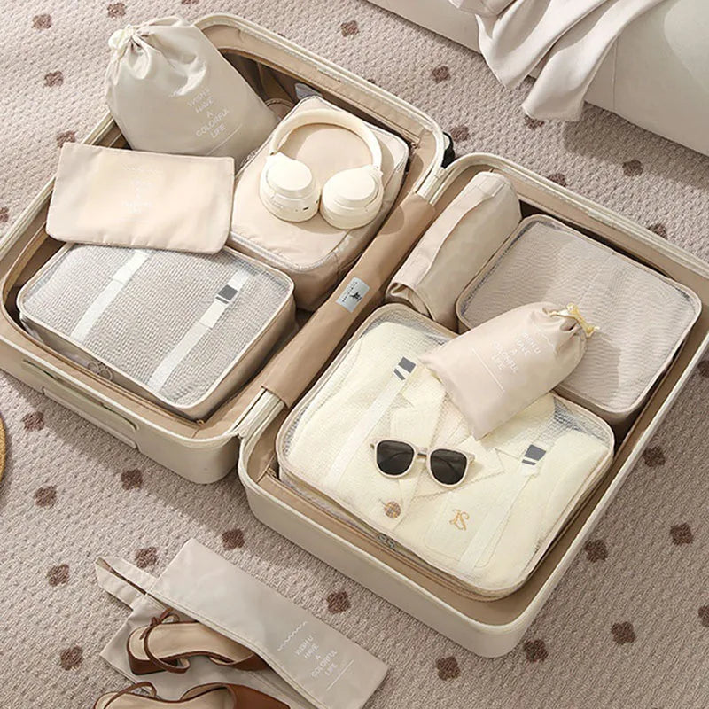 Folding Storage Bags Set for Clothes, Shoes, Toiletries | Packing Cubes for Travel, Dorms & Home