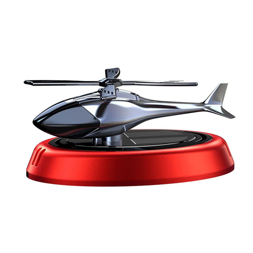 Solar Powered Helicopter Car Air Freshener – Aromatherapy Fragrance Diffuser for Fresh Driving