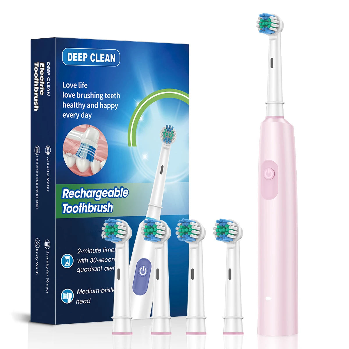 REVOLVE ELECTRIC TOOTHBRUSH – Rechargeable 5-Mode Waterproof Toothbrush for Deep Cleaning & Whitening