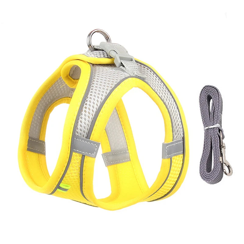 Dog Harness Leash Set for Small Dogs Adjustable Reflective Puppy Harness Vest for Walking