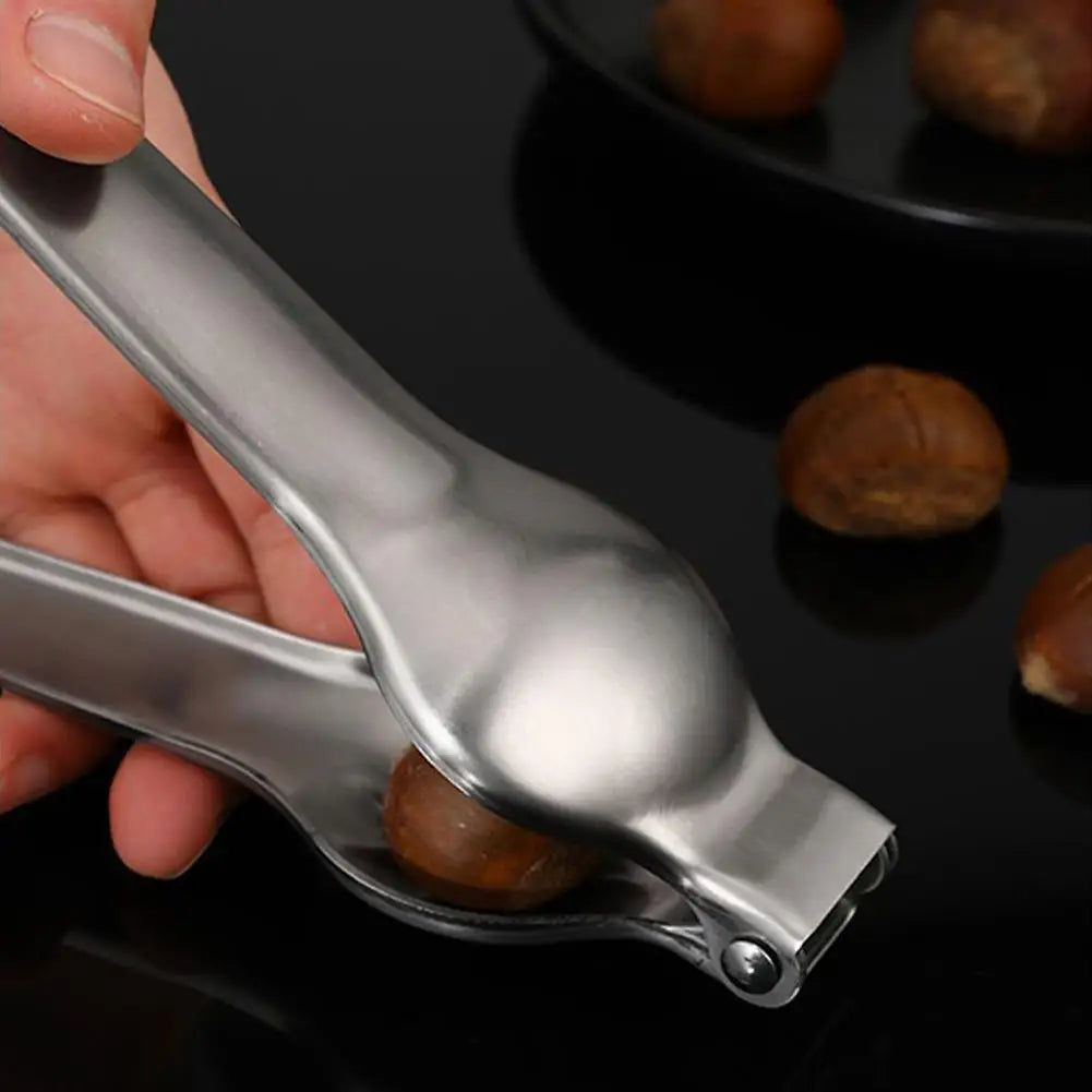 2-in-1 Stainless Steel Chestnut Opener & Nut Cracker – Quick Walnut Pliers Kitchen Gadget