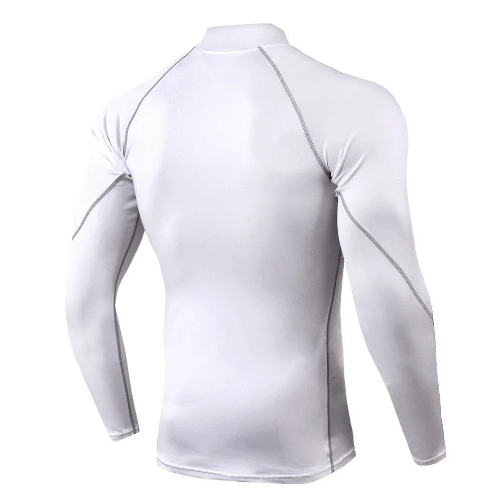 Long Sleeve Men’s Compression T-Shirt – Quick Dry Gym Top for Fitness, Running & Bodybuilding