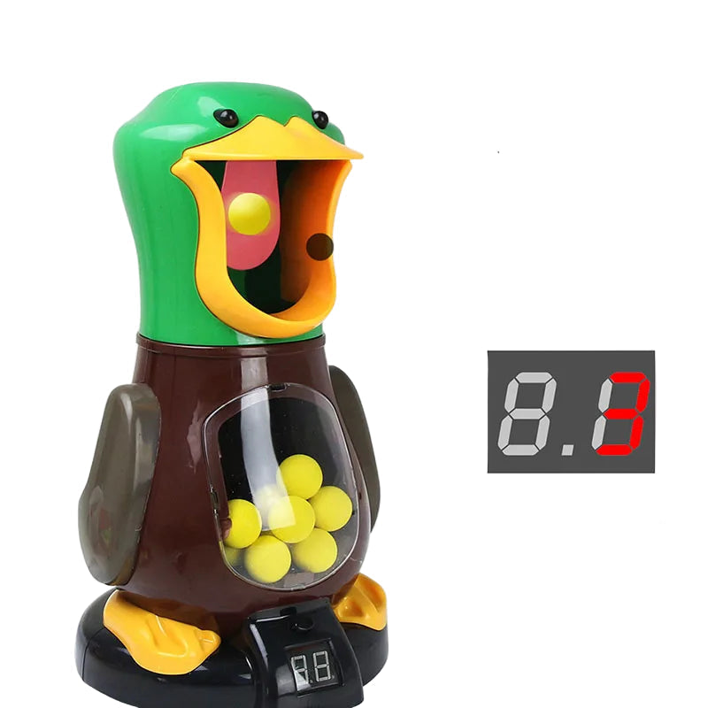 Air-Powered Duck Shooting Game – Soft Bullet Ball Gun Toy with Light & Electronic Scoring for Kids