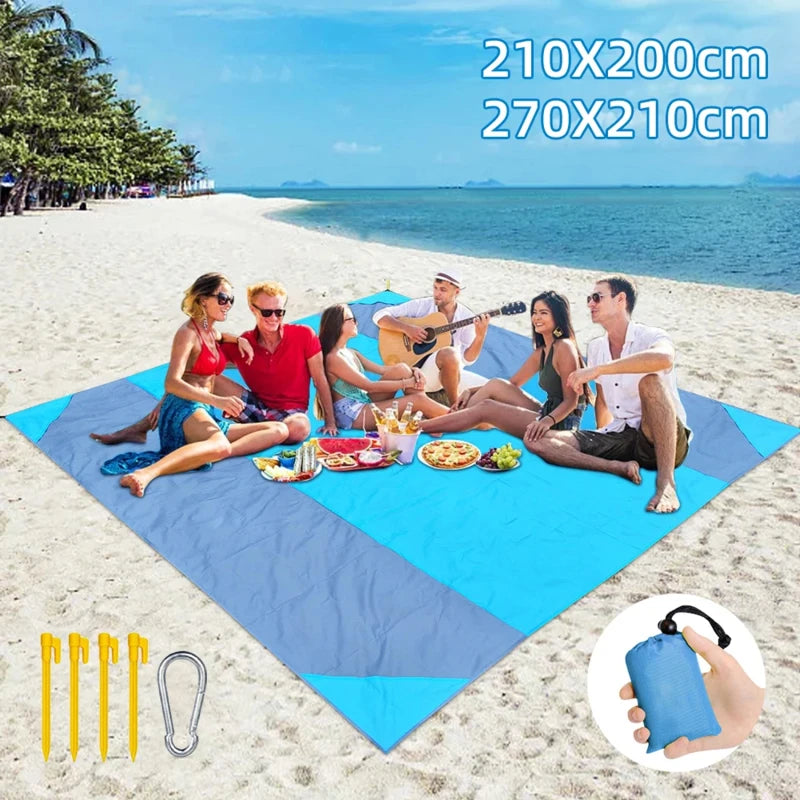 Waterproof Extra Large Beach Mat – Outdoor Camping, Sand-Free, Folding, Lightweight Picnic Blanket