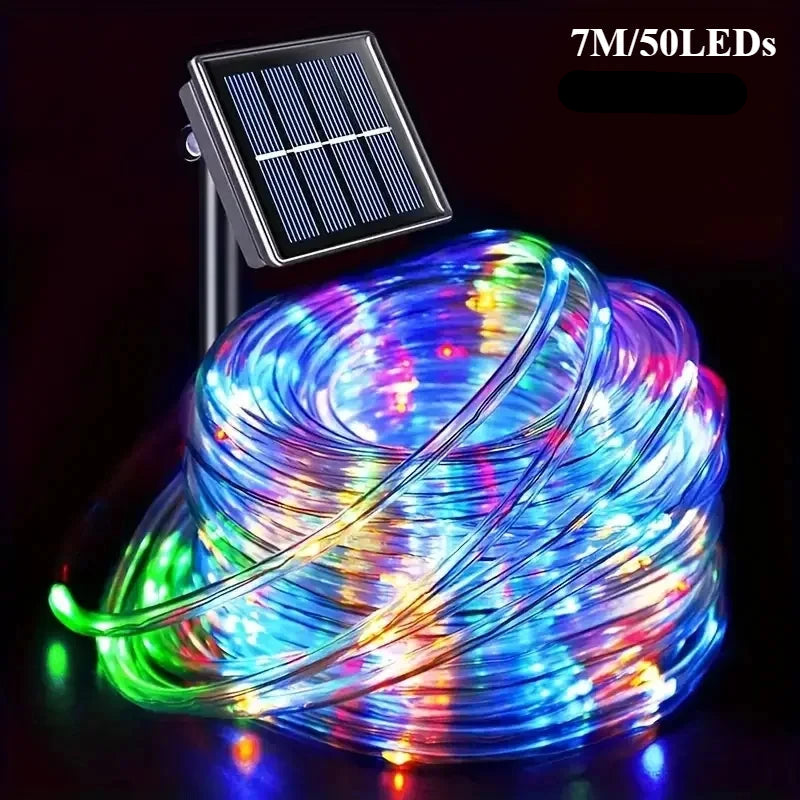 LED Solar String Lights 50/100LED Waterproof Rope Fairy Lights for Outdoor Garden and Patio Decor