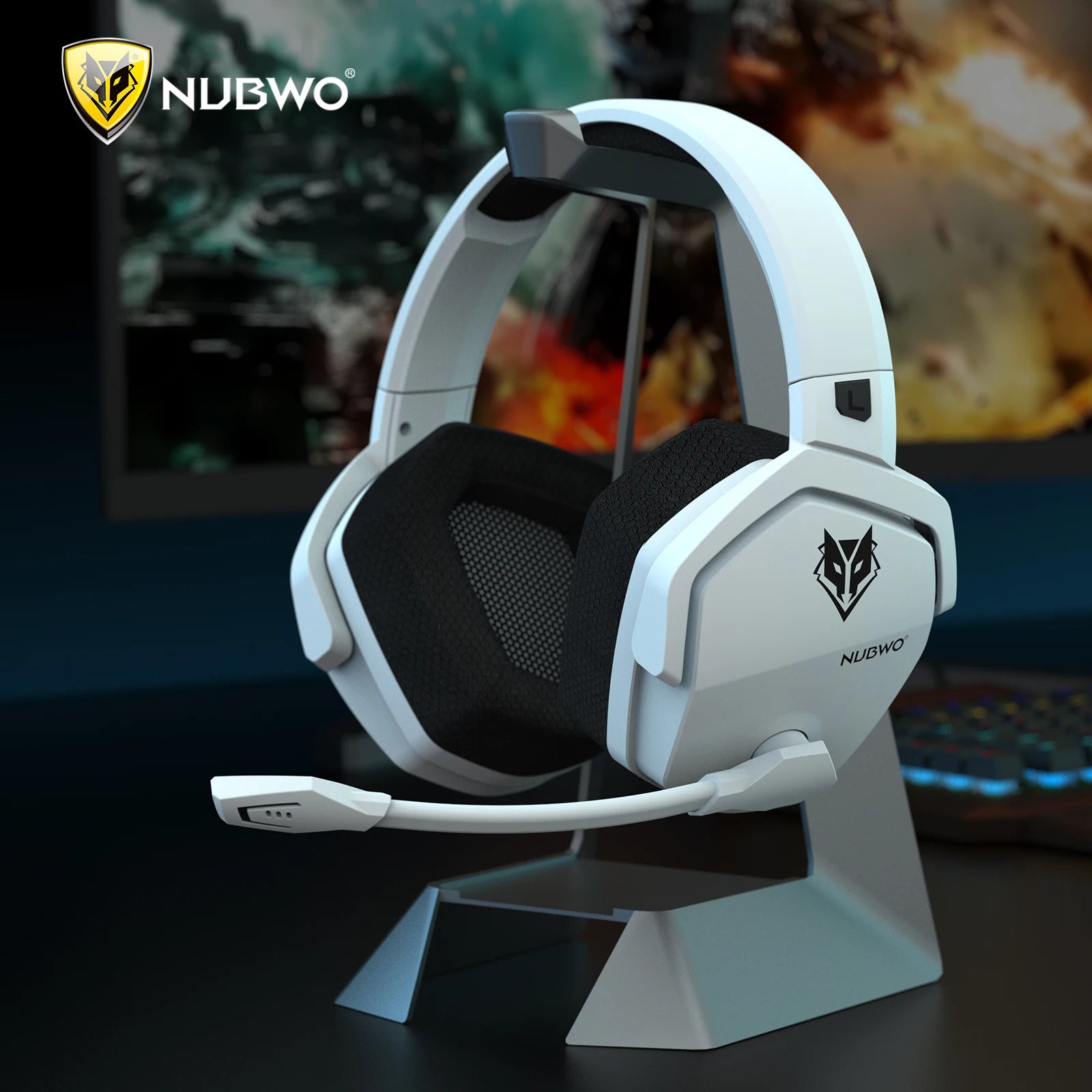 NUBWO G06 Dual Wireless Gaming Headset with Mic for PS5 PS4 PC Switch Bluetooth 5.3 Headphones
