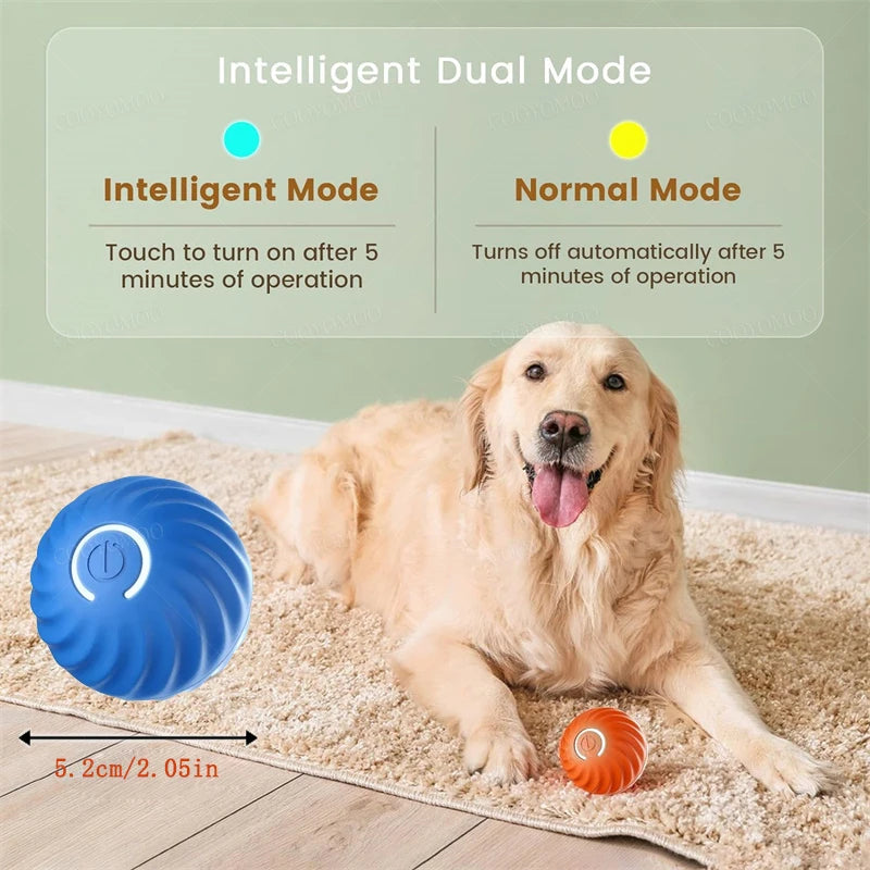 Smart Toy Ball – USB Rechargeable Interactive Bouncing Ball for Dogs & Cats, Durable & Safe