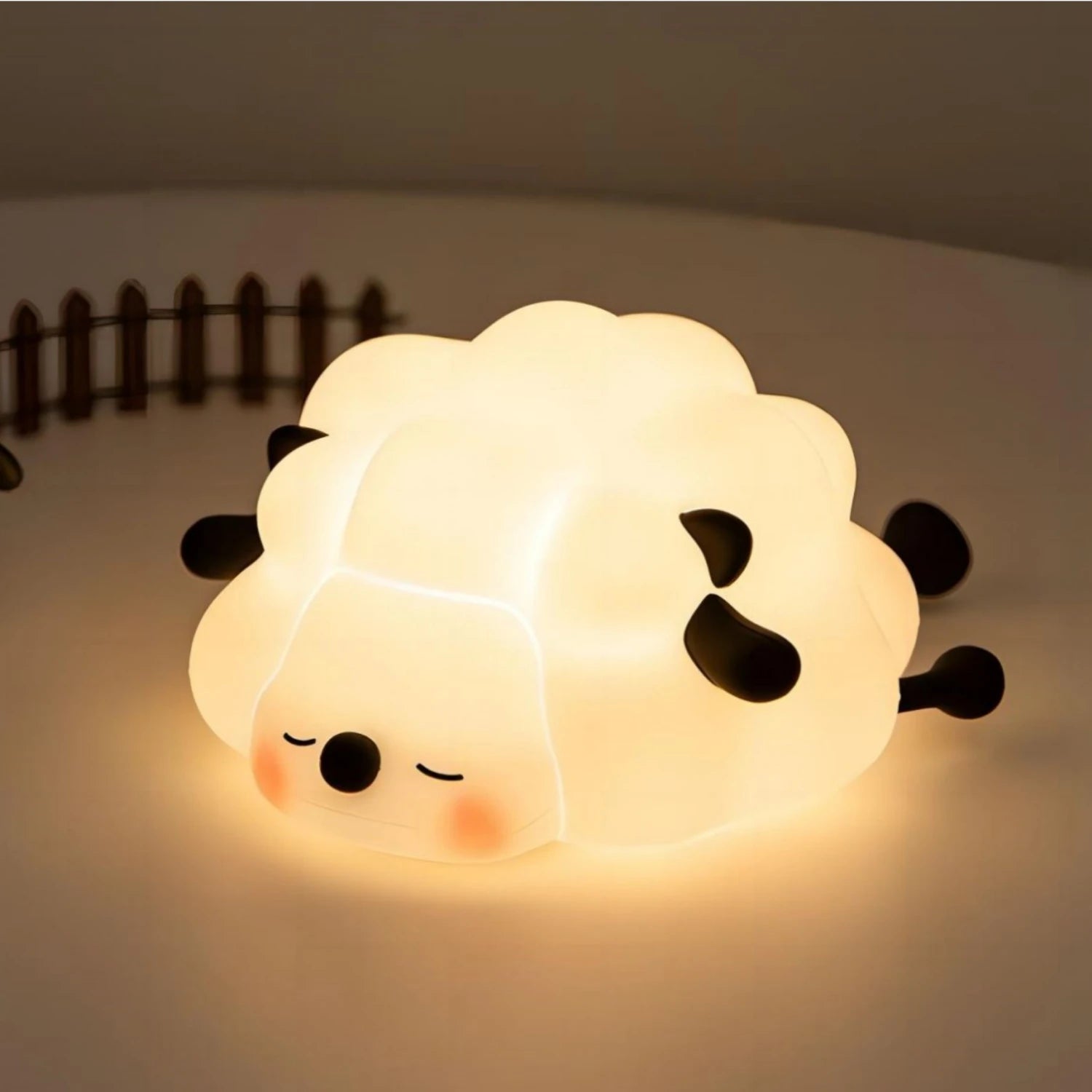 Cute Silicone Squishy Night Lamp Fox Rabbit Dimmable LED Nursery Bedside Touch Sensor Light
