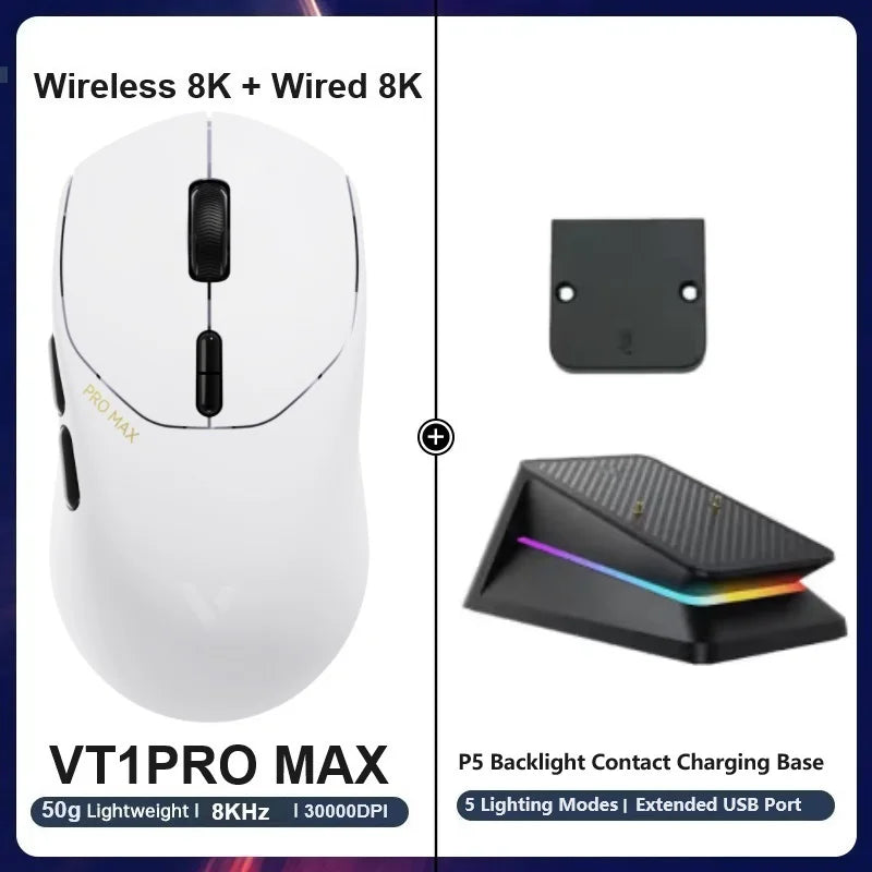RAPOO VT3Pro Wireless Gaming Mouse 59g Lightweight 26000DPI 8KHz Polling 9 Programmable Buttons