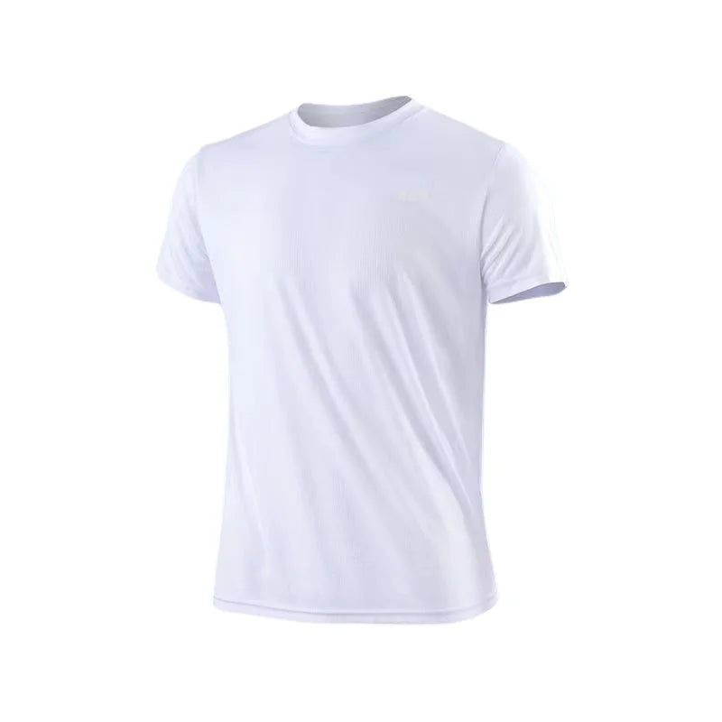 Men's Polyester Quick Dry Gym T-Shirt Short Sleeve Moisture-Wicking Running Training Sports Top