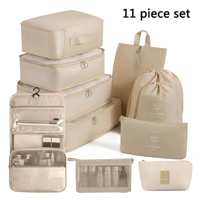 Folding Storage Bags Set for Clothes, Shoes, Toiletries | Packing Cubes for Travel, Dorms & Home