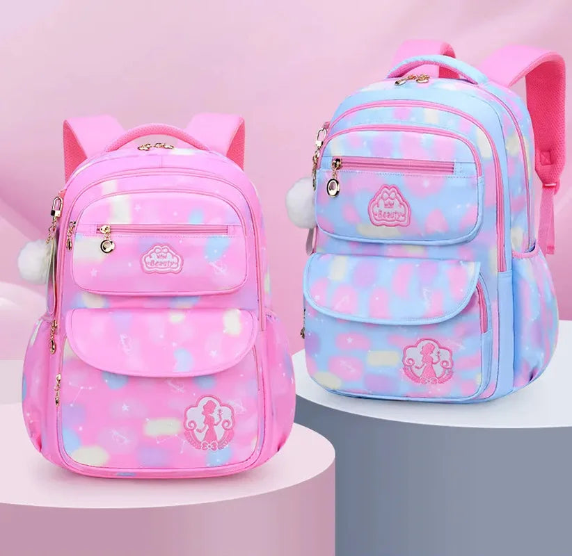 Cute Pink Girls Backpack for School – Waterproof Kawaii Child Schoolbag for Primary & Teenagers