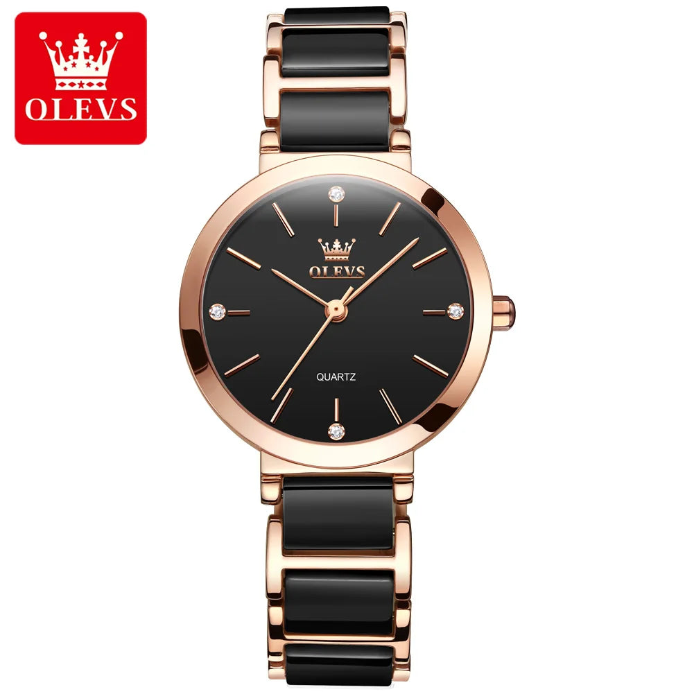 OLEVS Women’s Luxury Bracelet Watch Waterproof Quartz Elegant Fashion Ladies Wristwatch Reloj Mujer