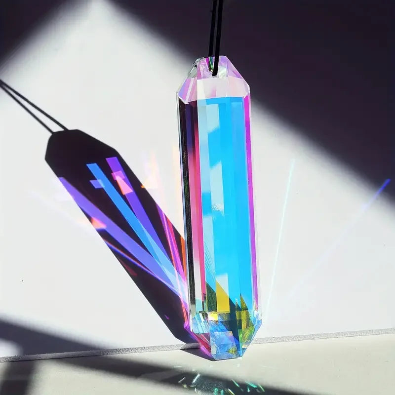 2 pcs Crystal Sun Catcher Window Prism Pendants – Rainbow Hanging Ornament for Home & Garden