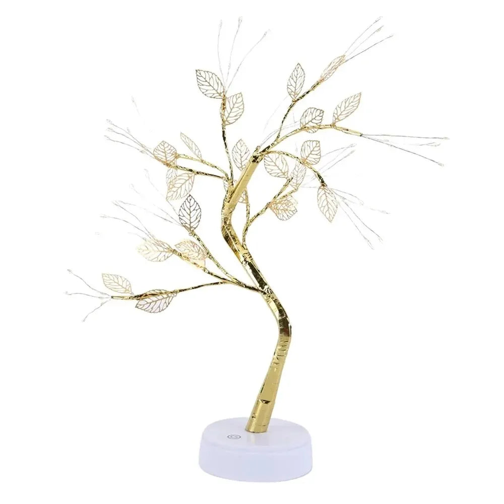 LED ROSE LEAF TABLE LAMP USB Fairy Night Light Christmas Home Party Wedding Decoration