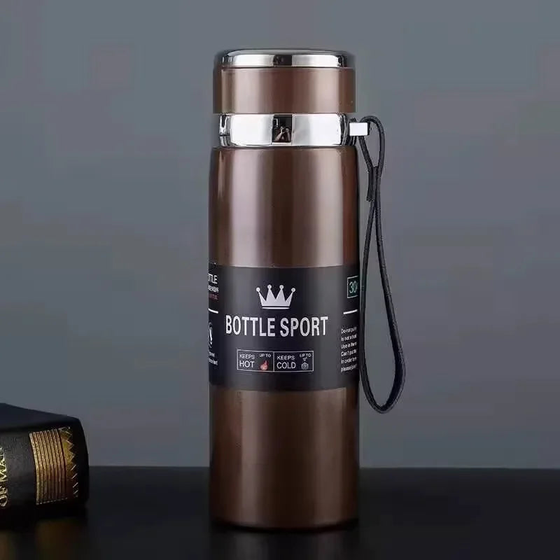 Thermal Water Bottle 1000ml – Stainless Steel Vacuum Flask Keeps Drinks Hot or Cold 12h