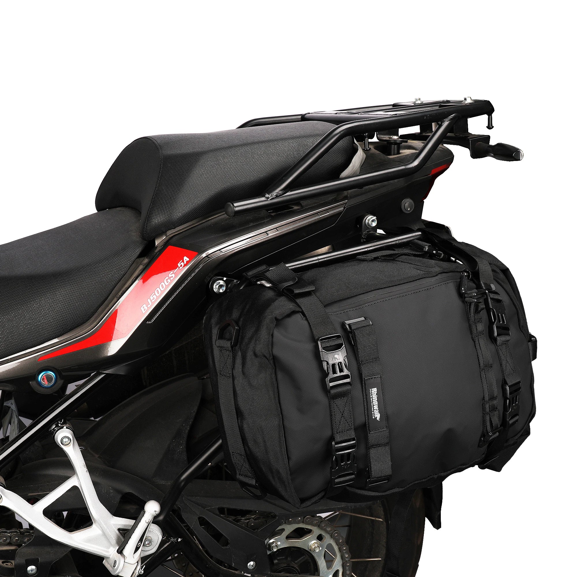 RHINOWALK Motorcycle Back Seat Bag – 10/20/30L Waterproof Saddle Bag, Multifunctional Backpack