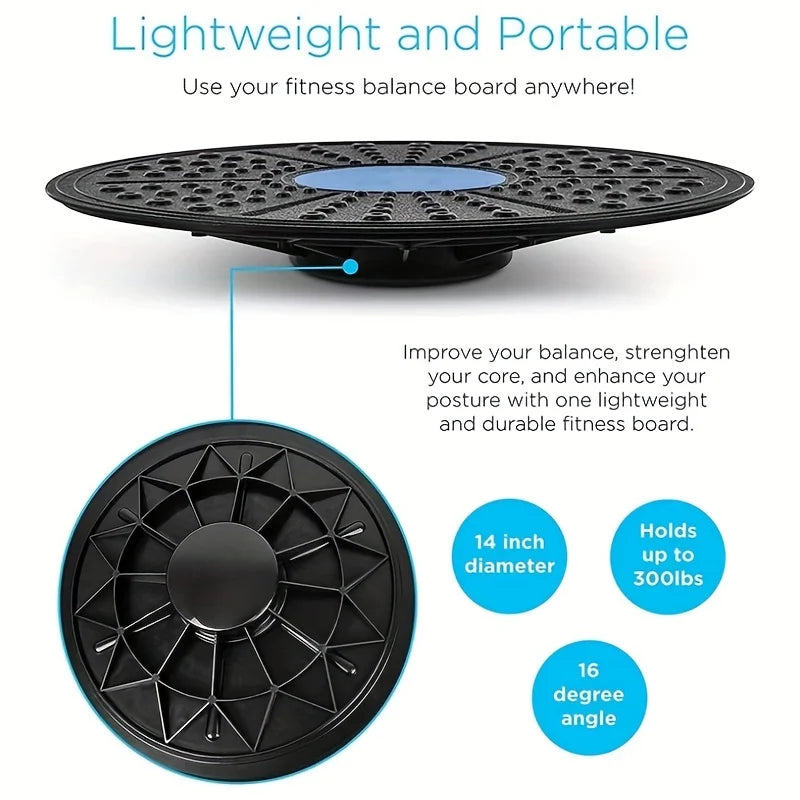 Yoga Balance Board Fitness Core Trainer Sensory Rehabilitation Exercise Equipment for Home Gym