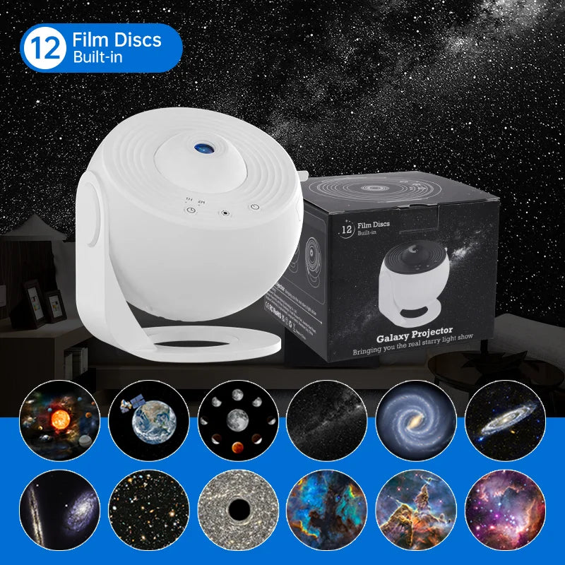 Night Light Galaxy Projector 360° Rotating Starry Sky Lamp for Bedrooms, Weddings & Valentines Gifts