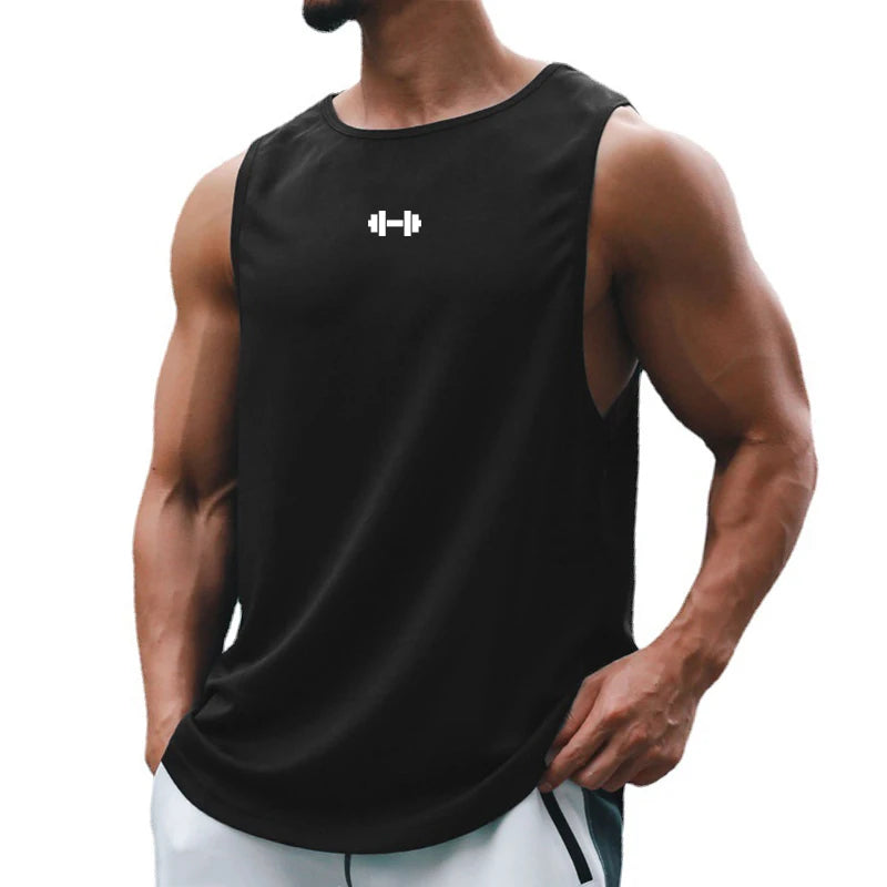 Men’s Sleeveless Gym Tank Top Quick Dry Workout Shirt Bodybuilding Fitness Basketball Training Vest