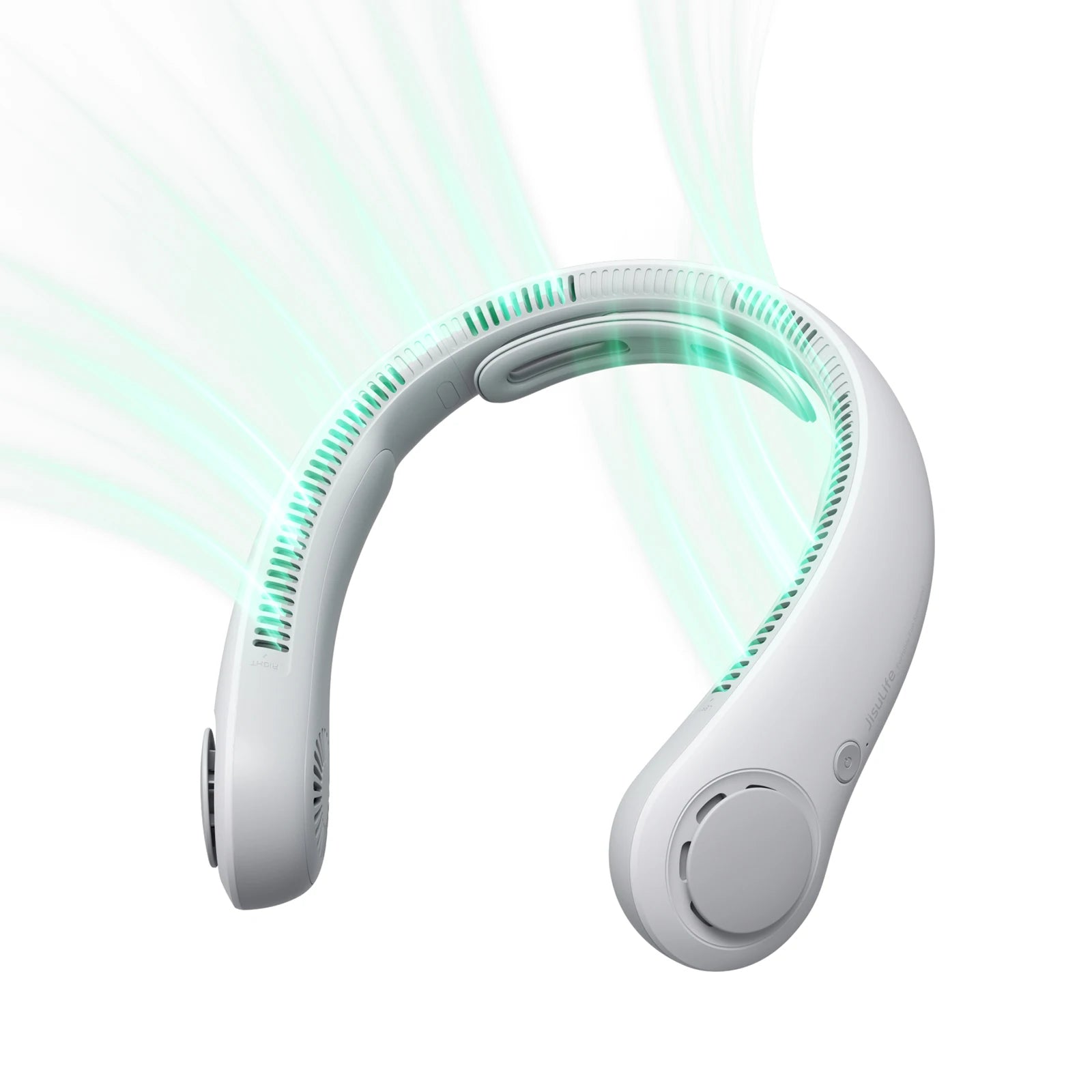 JISULIFE Portable Neck Fan Upgraded 5000mAh, 5 Speeds, Wearable Bladeless Hands-Free Cooling Fan