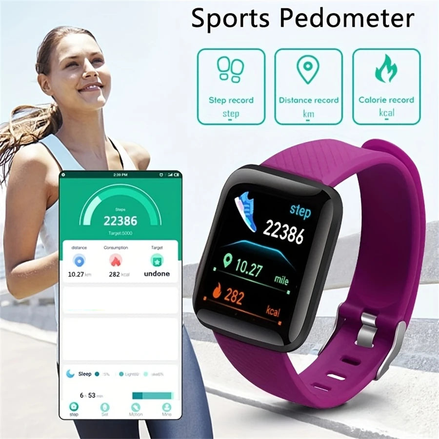 Smart Watch for Men & Women with Fitness Tracker, Heart Rate Monitor & Message Reminder