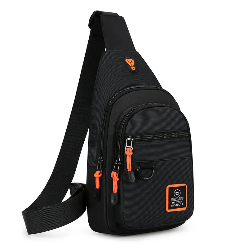 Men's Outdoor Hiking Crossbody Bag Waterproof Sports Chest Shoulder Bag Travel Backpack Casual