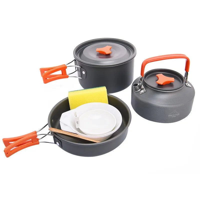 Widesea Camping Cookware Set | Lightweight Outdoor Pots & Tableware Kit