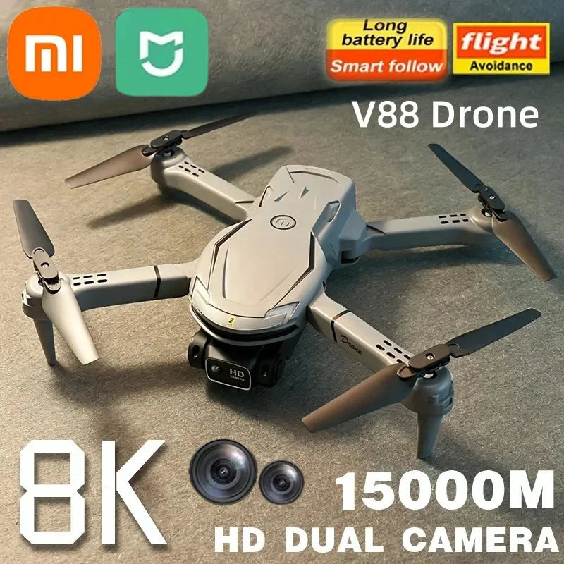 XIAOMI Mijia V88 8K Drone – 5G HD Dual Camera, 15000M Range, Foldable Quadcopter with GPS & EIS