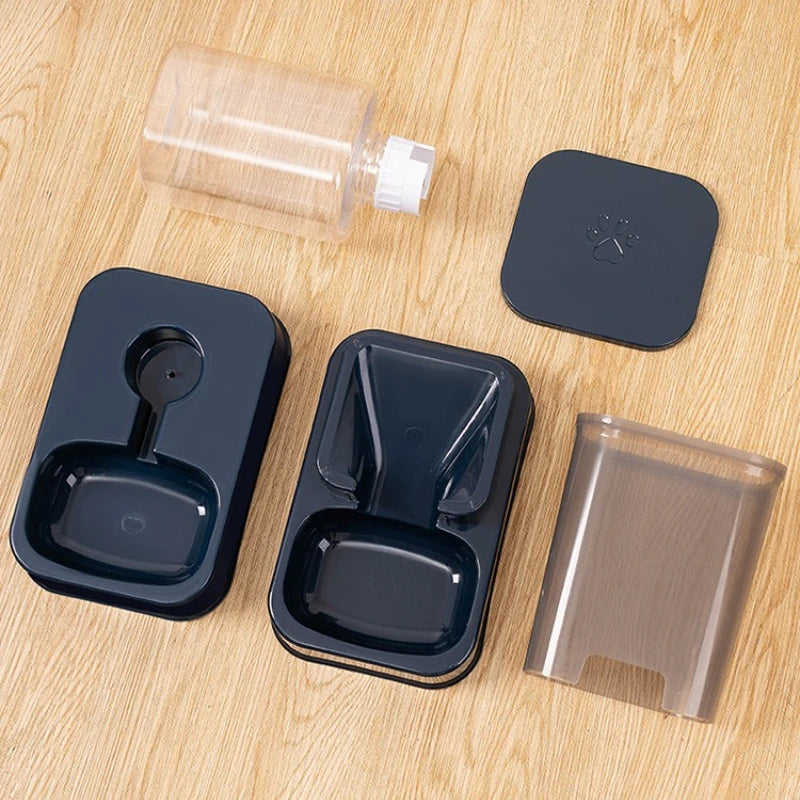 Automatic Cat and Dog Feeder with Drinker Set | Smart Portion Control Pet Bowl | No Battery Needed