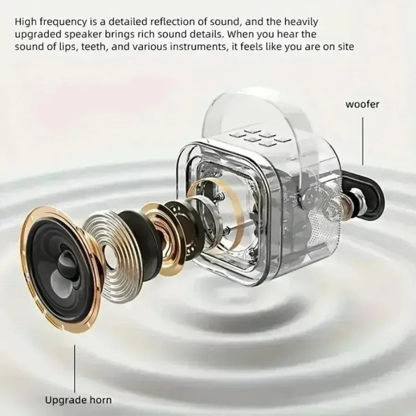 XIKCU Portable Bluetooth Karaoke Speaker with 2 Wireless Microphones, Party & Home Audio