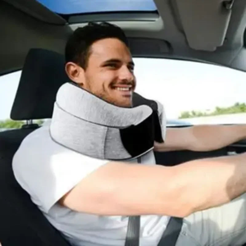 Travel Neck Pillow Memory Foam U-Shaped Adjustable Car Headrest Flight Train Office Rest Cushion