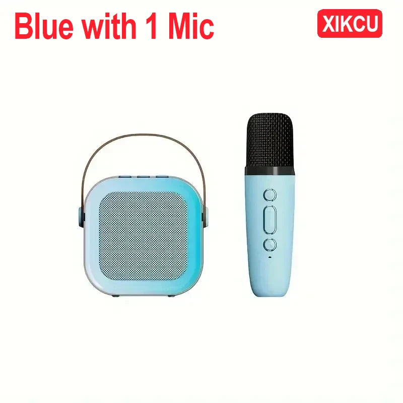 XIKCU Portable Bluetooth Karaoke Speaker with 2 Wireless Microphones, Party & Home Audio