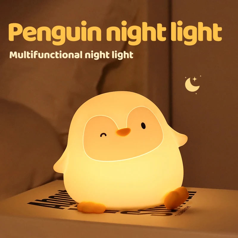 Cute Silicone Squishy Night Lamp Fox Rabbit Dimmable LED Nursery Bedside Touch Sensor Light