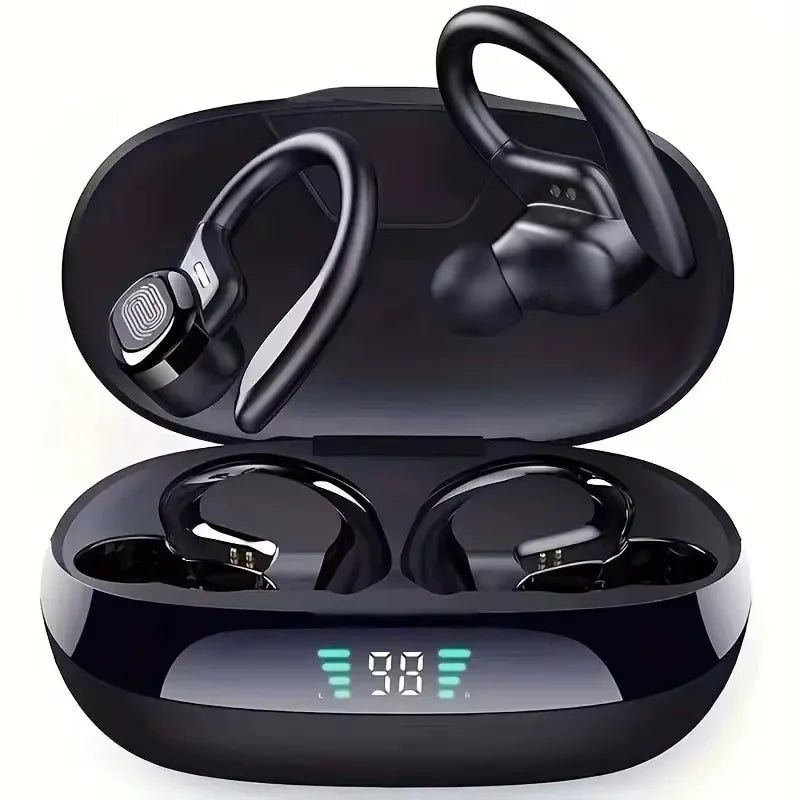 Wireless Ear Hook Sports TWS Bluetooth 5.3 Earphones Waterproof HiFi Stereo Headset With Mic